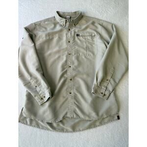 The North Face Mens Syncline UV15 Beige Shirt XL Hiking Fishing Button Up